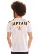Men's Printed Faux Real Cruise Ship Captain Costume Shirt Back Image