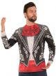 Men's Faux Real Mariachi Printed Costume Shirt Front Image