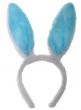 Basic Fluffy Blue and White Bunny Ears Costume Accessory