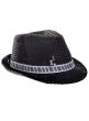 Piano Key Black Sequin Fedora Costume Hat