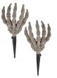 Pair Of Skeleton Hands Halloween Lawn Stakes Decoration