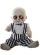 Haunted Baby Boy Doll Halloween Prop with Light Up Eyes - Alt Image