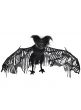 Image of Hanging 75cm Tattered Black Bat Halloween Decoration