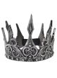 Foam Latex Antique Silver Medieval Costume Crown - Close Up Image