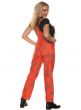 Womens Orange Prisoner Jumpsuit Costume - Back Image