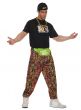 Mens Baggy Colourful 90s Print Costume Pants - Alternate Front Image