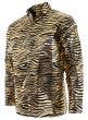 Men's Plus Size Gold Metallic Tiger Print Tiger King Shirt - Alternate Image