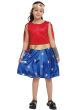 Image of Wonder Girl's Comic Book Superhero Costume - Alternate View