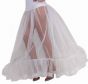 Long White Floor Length Hooped Costume Petticoat for Women - Alternative View 2