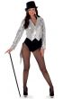 Womes Showgirl Silver Sequin Costume Jacket - Main Image