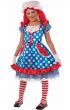 Girl's Blue Polka Dot Raggedy Ann Doll Costume Front