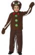 Kid's Gingerbread Man Christmas Costume Front View