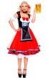 Women's Red German Beer Girl Costume Main Image