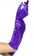 Long Purple 1920's Flapper Gloves Costume Accessory