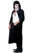 Black Velvet Halloween Cape with Attached Hood