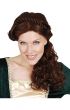 Mary Brown Medieval Renaissance Womens Costume Wig with Braids and Curls View 1