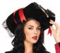 Women's Deluxe Lace Trimmed Pirate Costume Hat Close Image