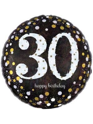 Image of 30th Birthday Black and Gold 45cm Party Balloon