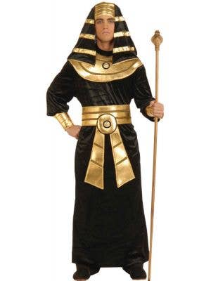 Black and Gold Egyptian Pharaoh Men's Costume - Main Image