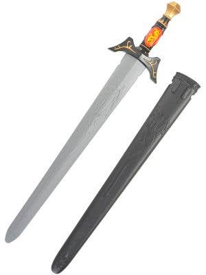 Image of Fake Medieval Knight Broadsword and Scabbard Set