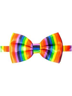 Image of Adjustable Rainbow Satin Costume Bow Tie
