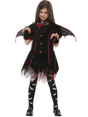 Girls Gothic Black Bad Fairy Halloween Costume