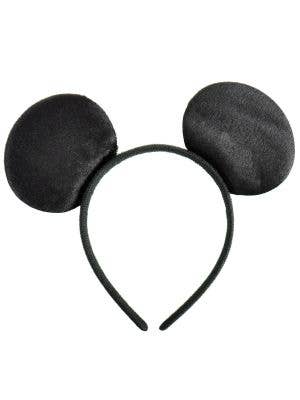 Image of Soft Black Velvet Mouse Ears Kids Costume Headband