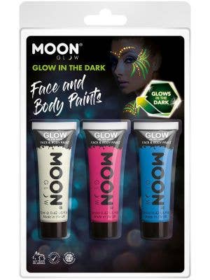 Image of Moon Glow 3 Pack Glow In The Dark Face Paints