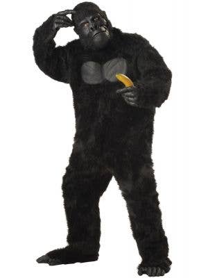 King Kong Black Fur Gorilla Adult's Costume Main Image
