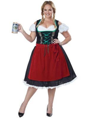 Plus Size Women's German Beer Girl Oktoberfest Costume Main Image