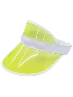 Image of Clear Yellow Sports Visor Costume Hat