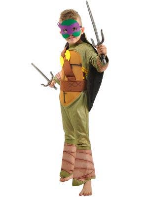 Image of Karate Turtle Boys Purple Mask Fancy Dress Costume - Main Image