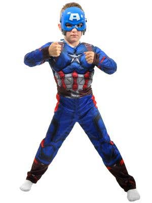 Image of Deluxe Boy's America Man Superhero Costume - Main Image