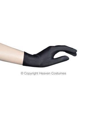 Women's Short Black Lycra Costume Gloves