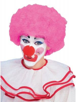 Pink Clown Afro Costume Wig