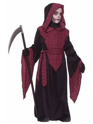 Boy's Halloween Grim Reaper Costume Front View