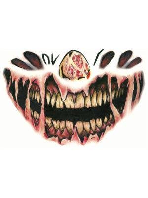 Evil Zombie Face Halloween Tattoo