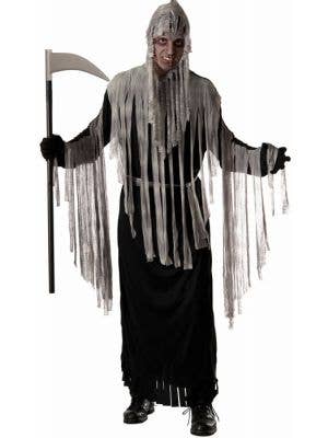 Men's Haunted Grim Reaper Halloween Costume Robe Front