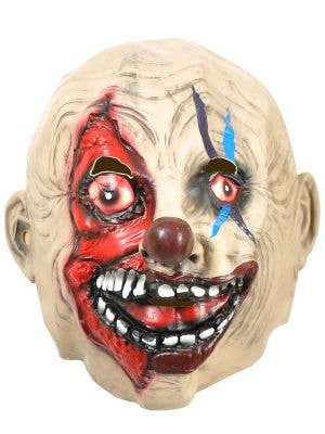 Image of Full Head Freak Show Clown Halloween Mask - Front View