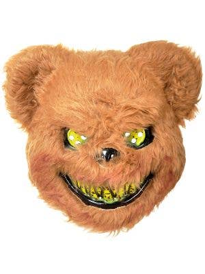 Image of Furry Brown Evil Teddy Bear Halloween Costume Mask