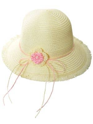 Image of Natural Straw Look Girls Costume Hat
