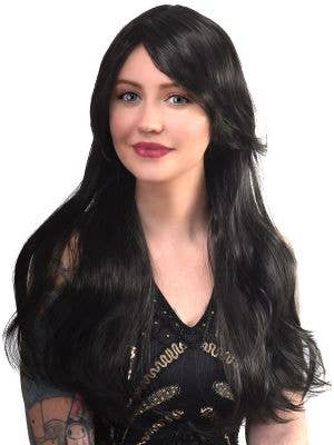 Women's Long Black Wavy Costume Wig