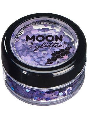Image of Moon Glitter Holographic Purple Chunky Loose Glitter