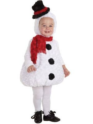 Image of Joyful White Snowman Infant Belly Baby Christmas Costume