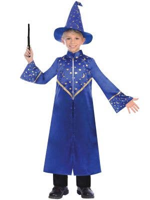 Boys Classic Blue Wizard Dress Up Costume