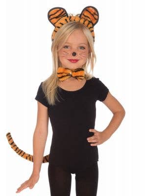 Girl's Striped Tiger Book Week Costume Accessory Set Front View