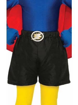 Kid's Unisex Superhero Black Satin Boxer Shorts Costume Accessory Main Image
