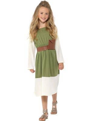 Girls Boudica Medieval Costume - Front Image