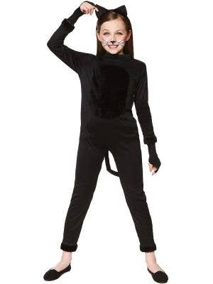 Girl's Cute Black Cat Halloween Costume