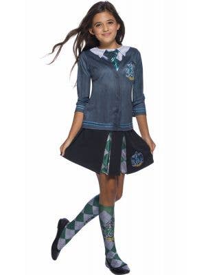 Girls Slytherin House Harry Potter Costume Skirt Main Image